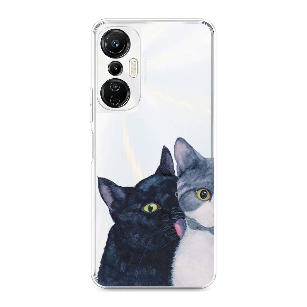 

Чехол Awog на Infinix Hot 20S "Кошачья любовь", Синий, 3103650-1