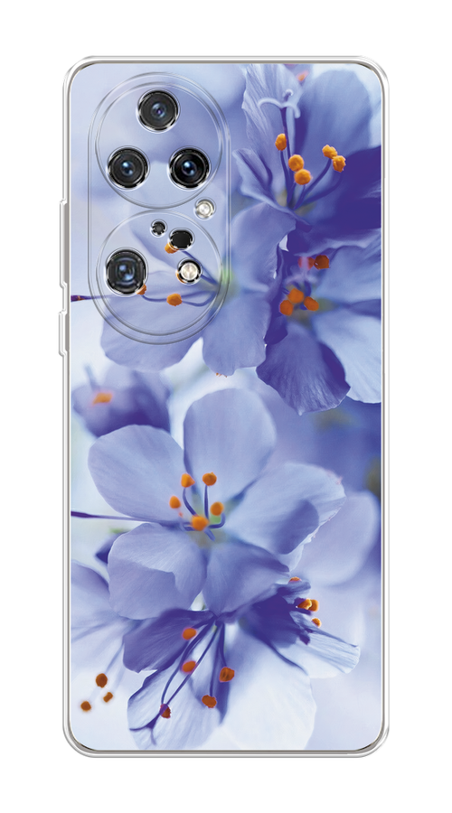 

Чехол на Huawei P50 Pro "Фиолетовые цветки", Фиолетовый;синий, 6105050-1