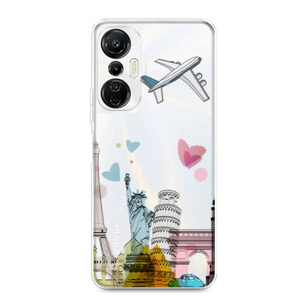 

Чехол Awog на Infinix Hot 20S "Самолет путешествий", Желтый, 3103650-10
