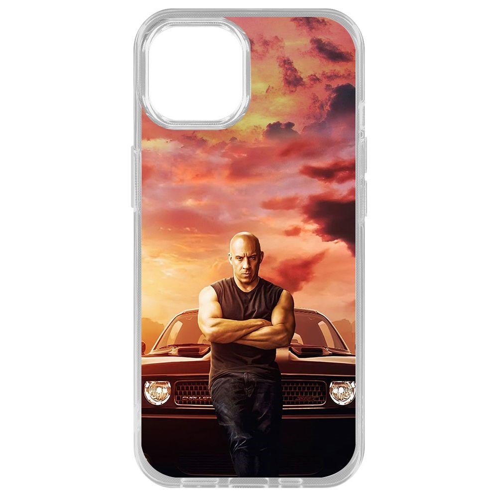 

Чехол-накладка Krutoff Clear Case Форсаж. Доминик Торетто для iPhone 14 Plus, Прозрачный