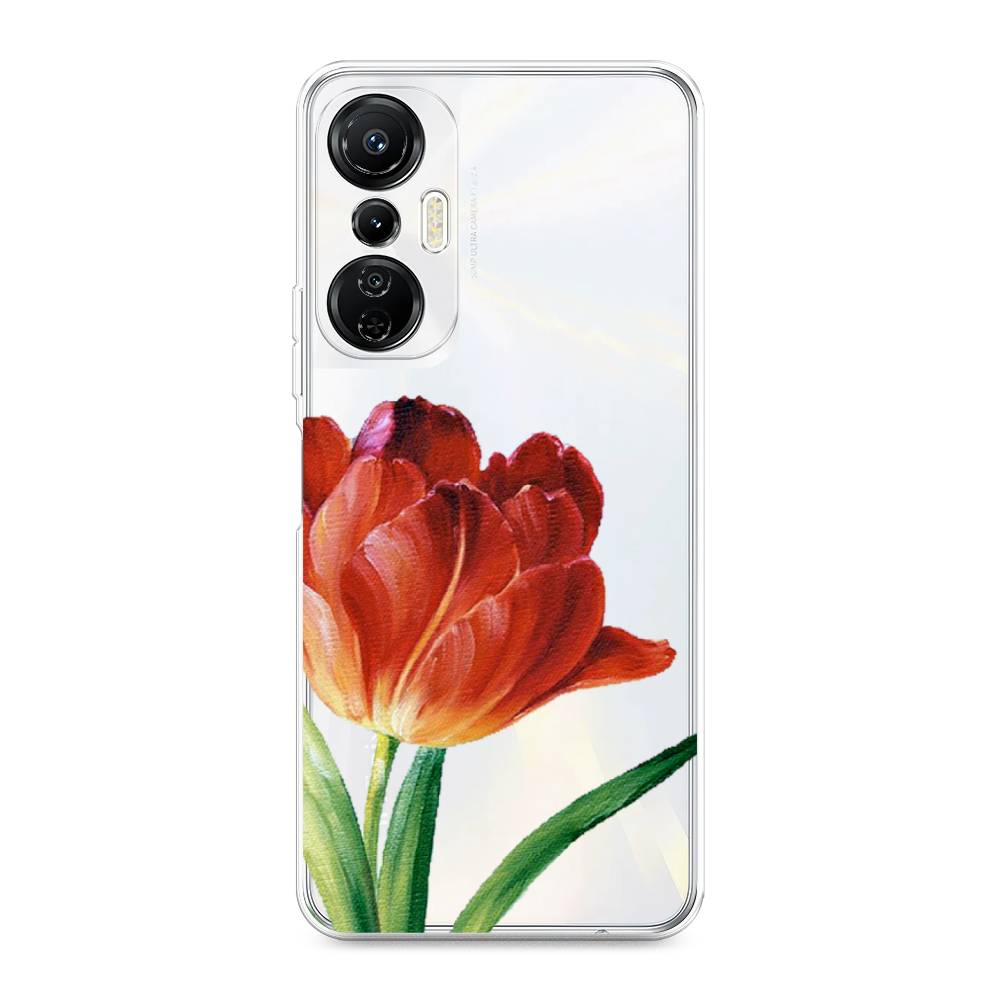 

Чехол Awog на Infinix Hot 20S "Красный тюльпан", Оранжевый;зеленый, 3103650-8