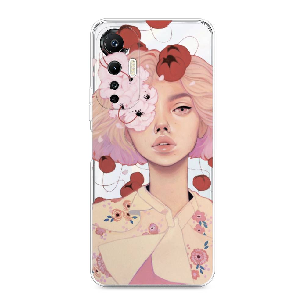 

Чехол Awog на Infinix Hot 20S "Цветочная анархия", Бежевый;розовый;красный, 3103650-7