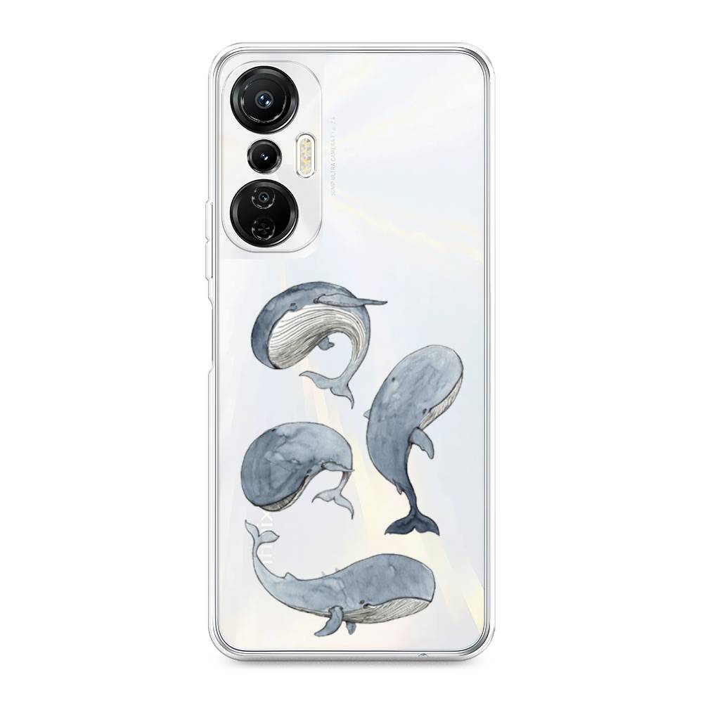 

Чехол Awog на Infinix Hot 20S "Киты", Голубой;белый;прозрачный, 3103650-1
