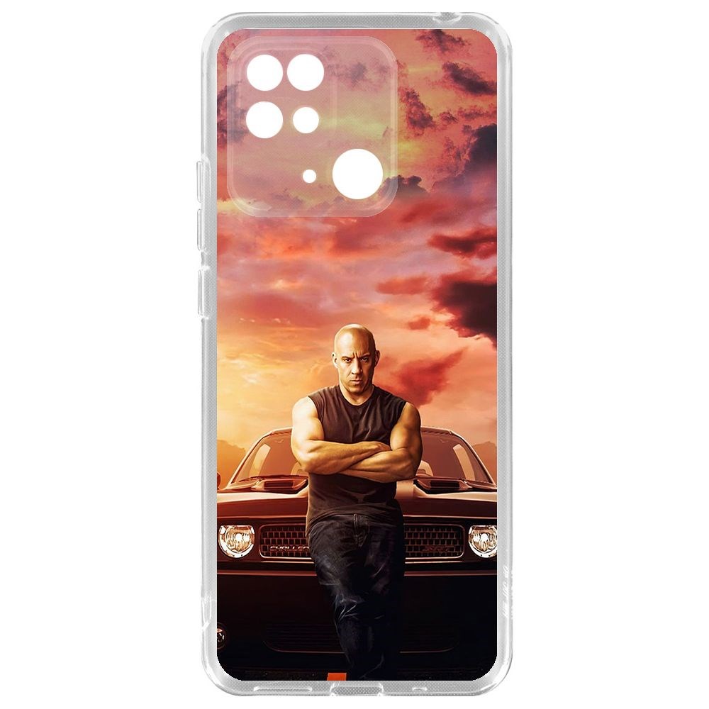 

Чехол-накладка Krutoff Clear Case Форсаж. Доминик Торетто для Xiaomi Redmi 10C, Прозрачный