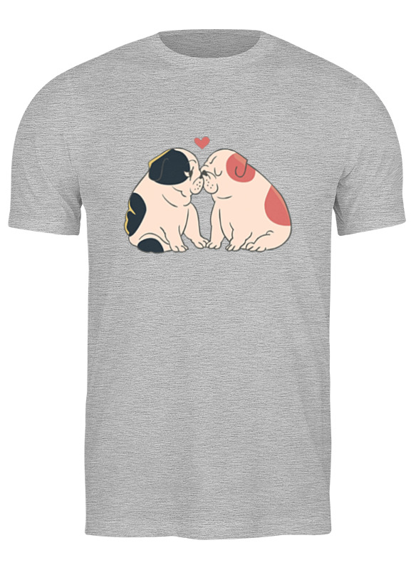 

Футболка унисекс Printio Мопсики серая 3XL, Серый, Мопсики