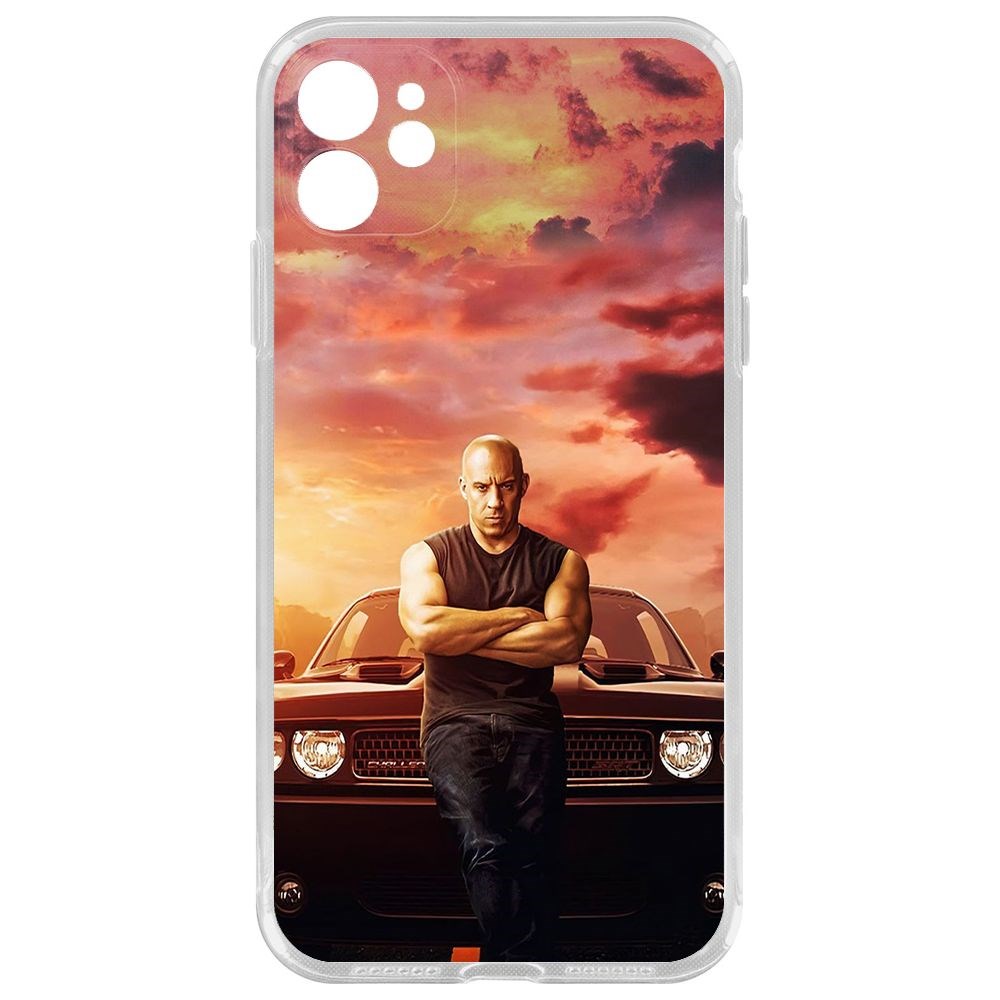 Чехол-накладка Krutoff Clear Case Форсаж. Доминик Торетто для iPhone 11 с защитой камеры