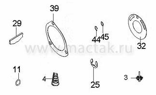 Ремкомплект для гайковерта 33411-050, вкл. 3a,4,11, 2, 25,29, 6, 32,39,44,45 king tony 334