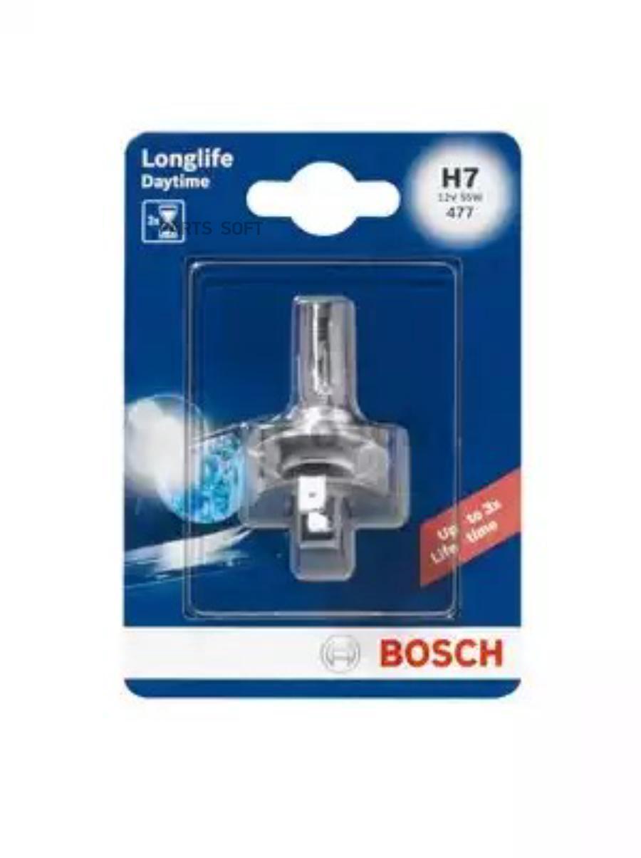 

Лампа галоген 12v h7 55w px26d bosch long life daytime 057