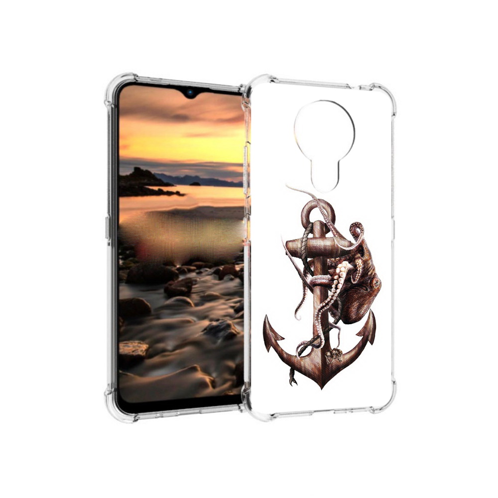 

Чехол MyPads Tocco для Nokia 1.4 ржавый якорь (PT159954.115.579), Прозрачный, Tocco