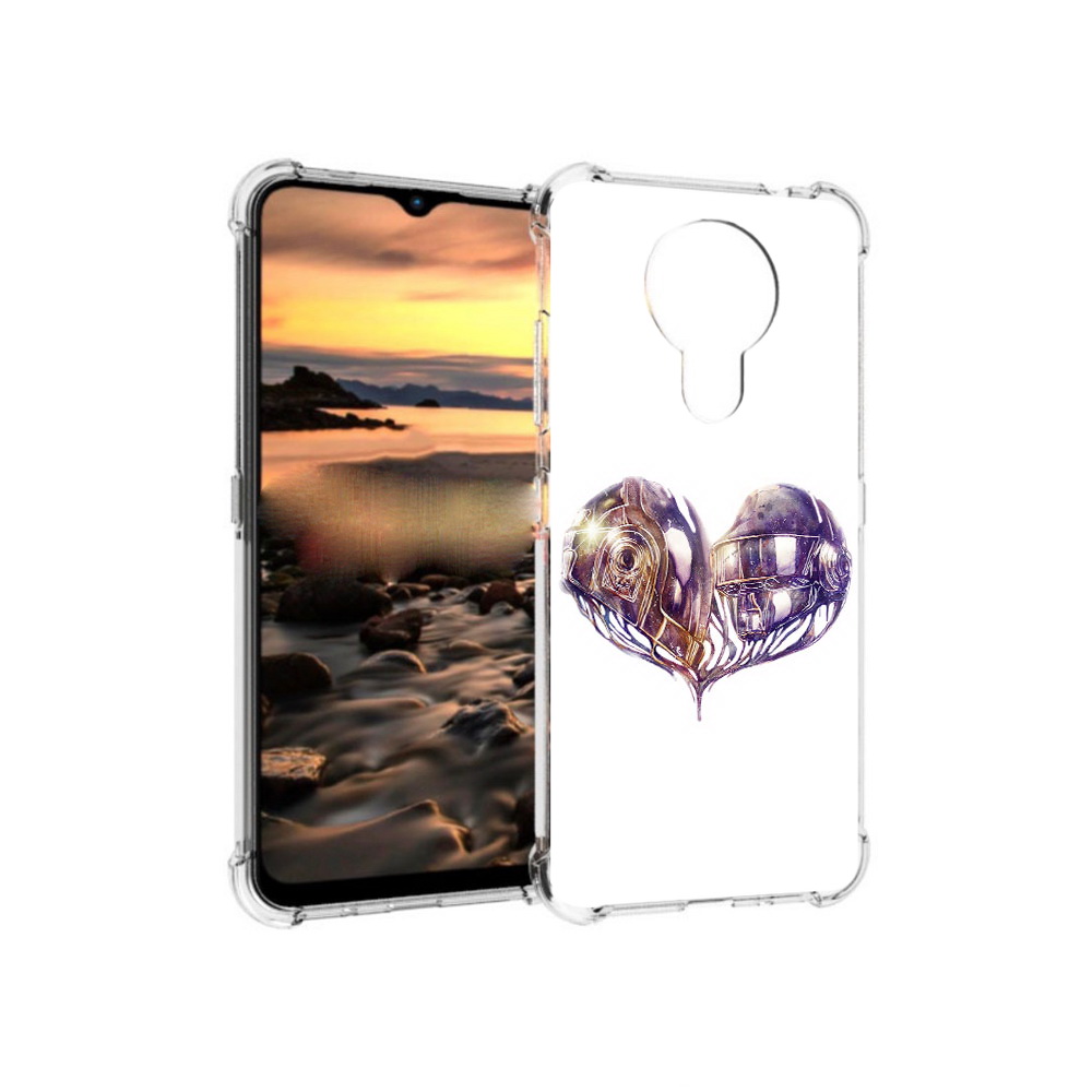 

Чехол MyPads Tocco для Nokia 1.4 сердце абстракция (PT159954.115.596), Прозрачный, Tocco