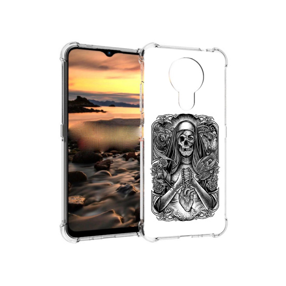 

Чехол MyPads Tocco для Nokia 1.4 скелет с сердцем (PT159954.115.603), Прозрачный, Tocco