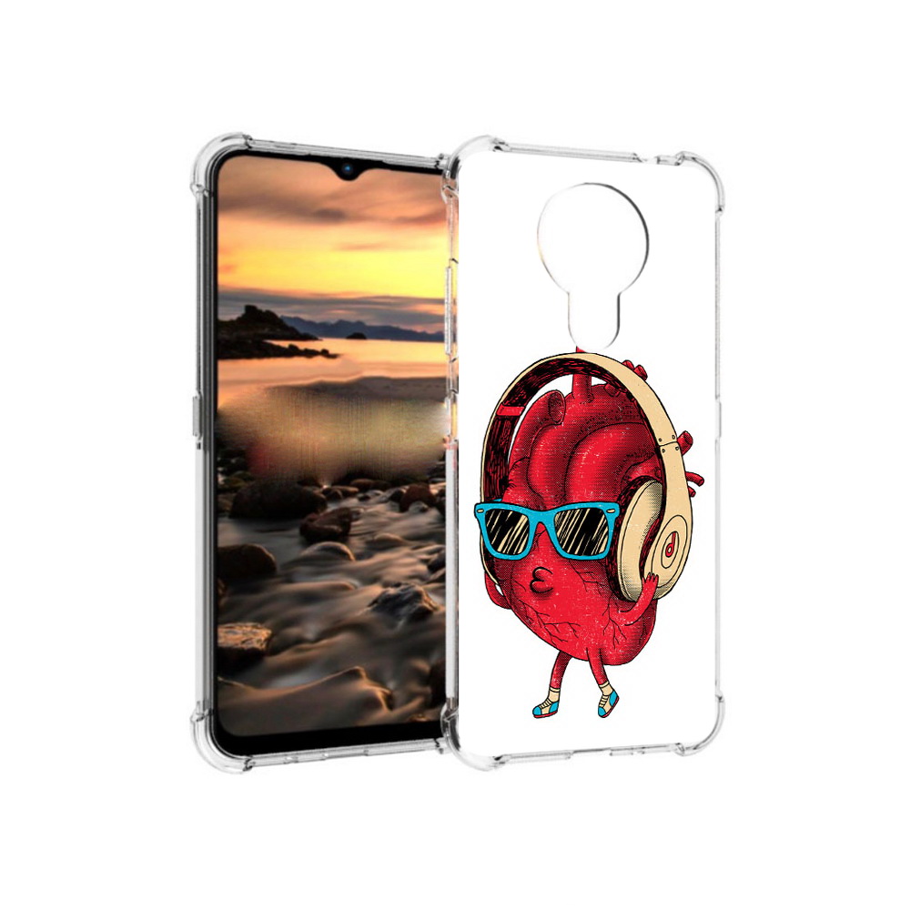 

Чехол MyPads Tocco для Nokia 1.4 слушай сердце (PT159954.115.609), Прозрачный, Tocco