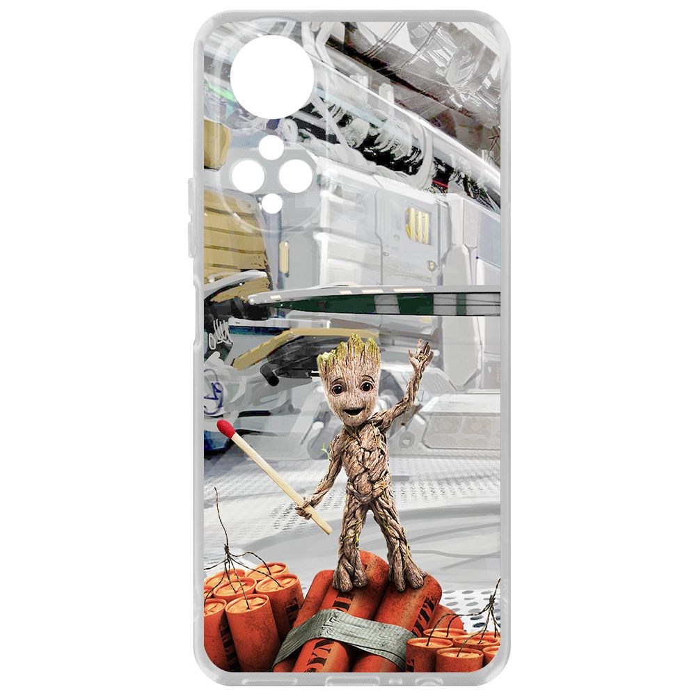 

Чехол-накладка Krutoff Clear Case Стражи Галактики. Малыш Грут для Honor X7, Прозрачный