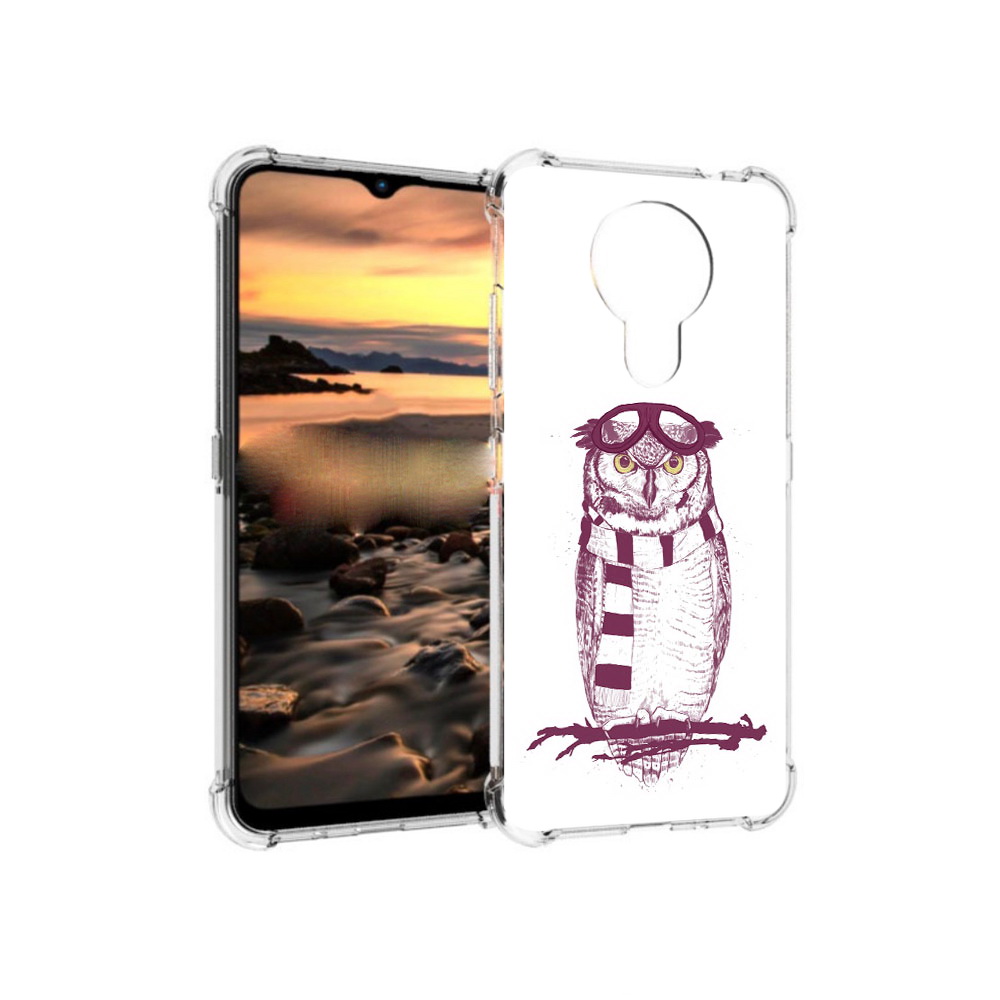 

Чехол MyPads Tocco для Nokia 1.4 сова-летчик (PT159954.115.612), Прозрачный, Tocco