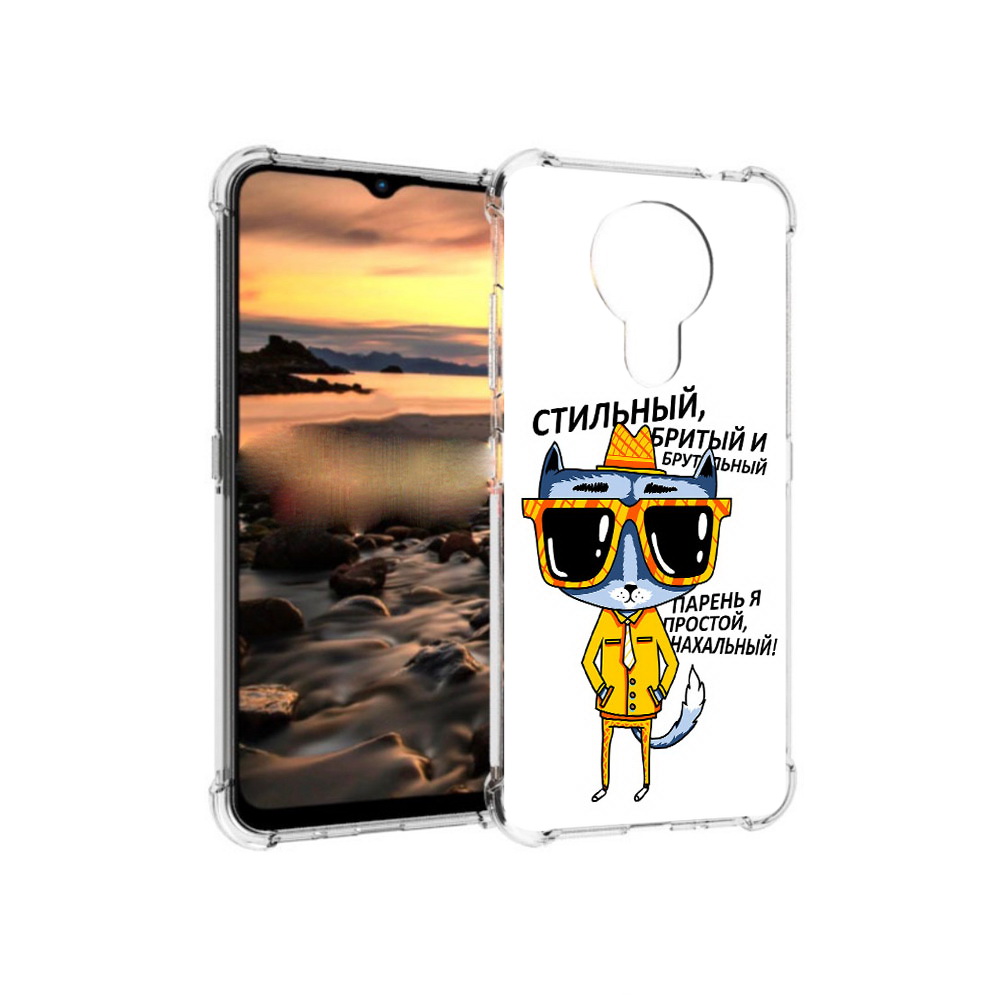 

Чехол MyPads Tocco для Nokia 1.4 стильный кот (PT159954.115.625), Прозрачный, Tocco