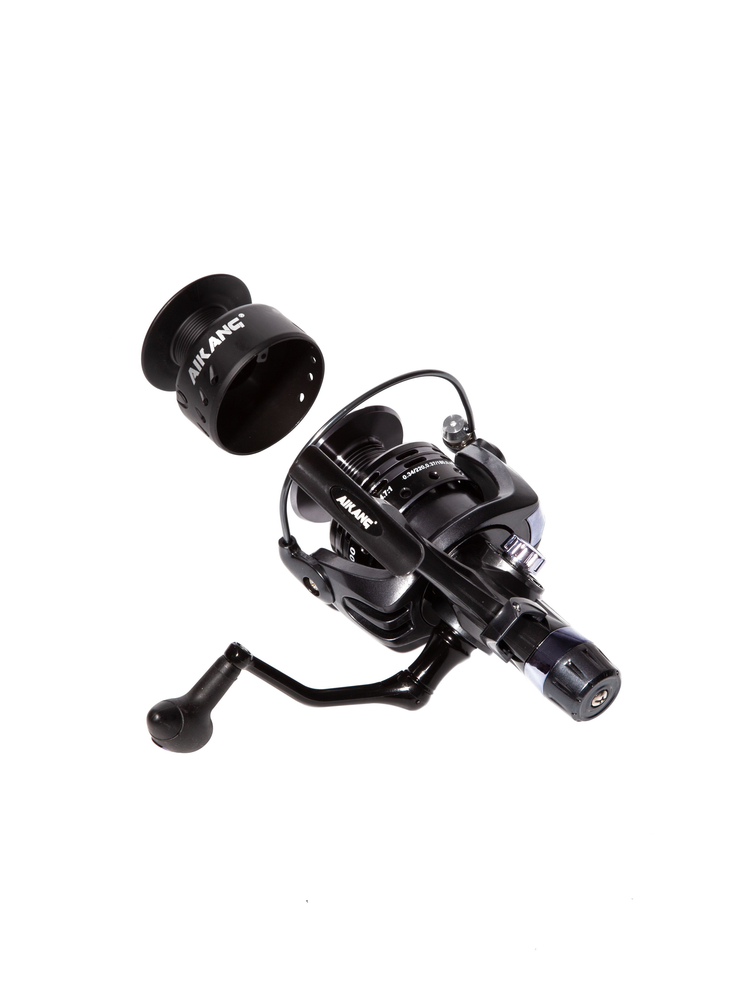 

Катушка Aikang Baitrunner IFR-6000 9+1, черная с байтранером, Черный, IFR-x000