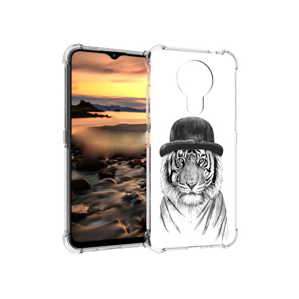 

Чехол MyPads Tocco для Nokia 1.4 тигр британец (PT159954.115.641), Прозрачный, Tocco