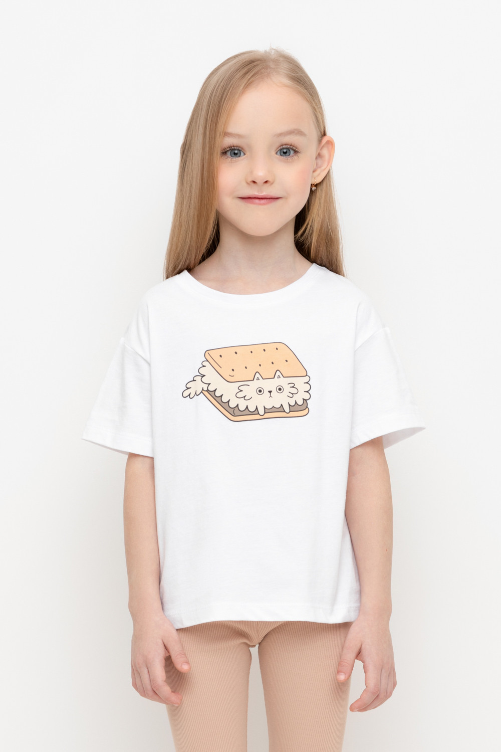 

Футболка детская CROCKID К 302355, белый, 104, К 302355