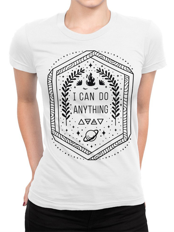 

Футболка женская DreamShirts Studio Я могу всё / I can do anything белая 2XL, Белый, Я могу всё / I can do anything
