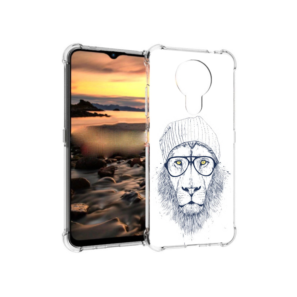 

Чехол MyPads Tocco для Nokia 1.4 хиппи лев (PT159954.115.663), Прозрачный, Tocco