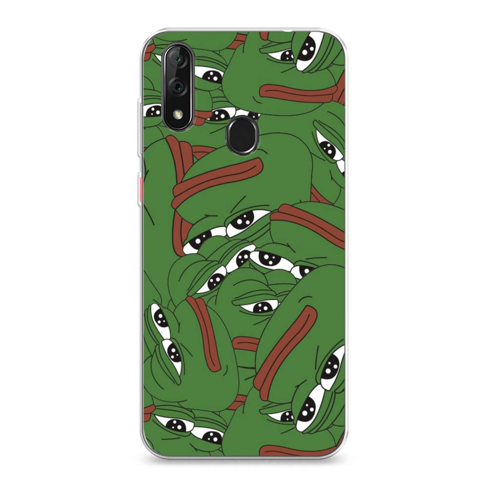 

Чехол Awog на ZTE Blade V10 / ЗТЕ Блэйд V10 "Печальный frog", Разноцветный, 132750-9