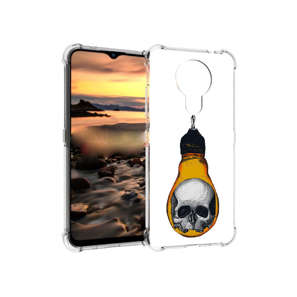 Чехол MyPads Tocco для Nokia 1.4 череп в лампочке (PT159954.115.676)