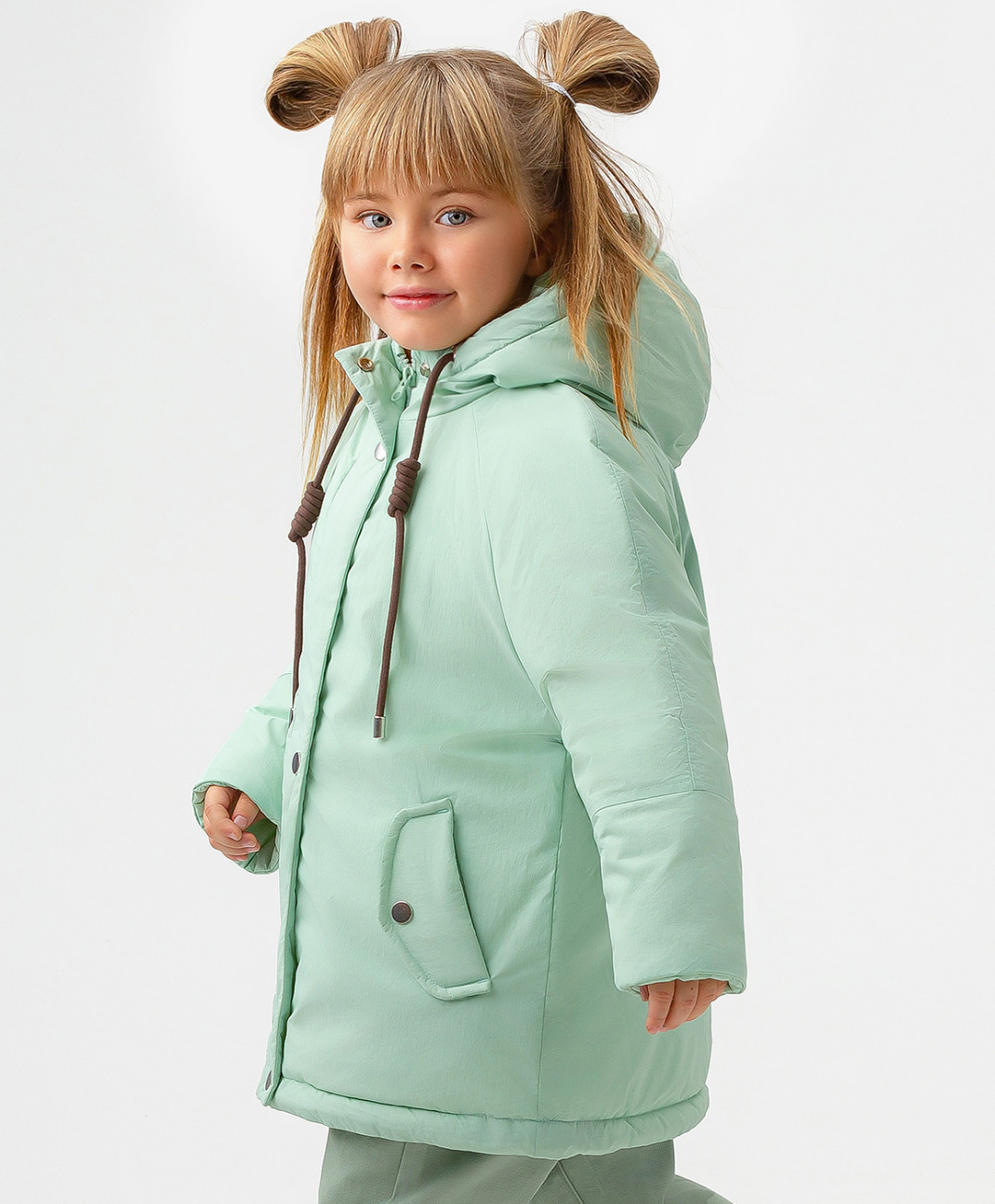 Пальто детское Button Blue 123BBGMC45024800, цвет зеленый, размер 122