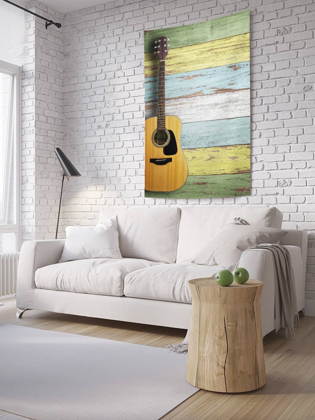 

Вертикальное фотопанно на стену JoyArty Гитара на досках 150x200 см, Гитара на досках