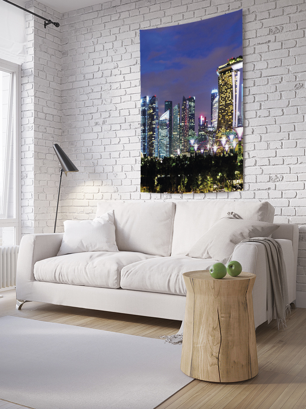 

Вертикальное фотопанно на стену JoyArty Горизонт ночного Сингапура 150x200 см, Горизонт ночного Сингапура