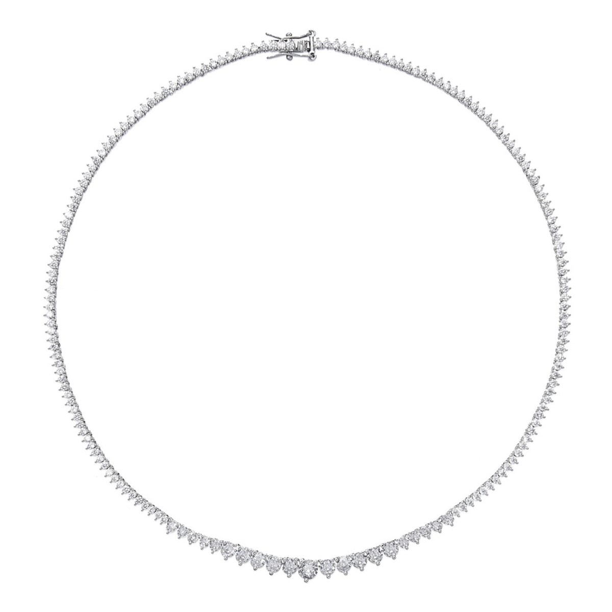 

Колье из стали NoBrand 54012, циркон, 54012