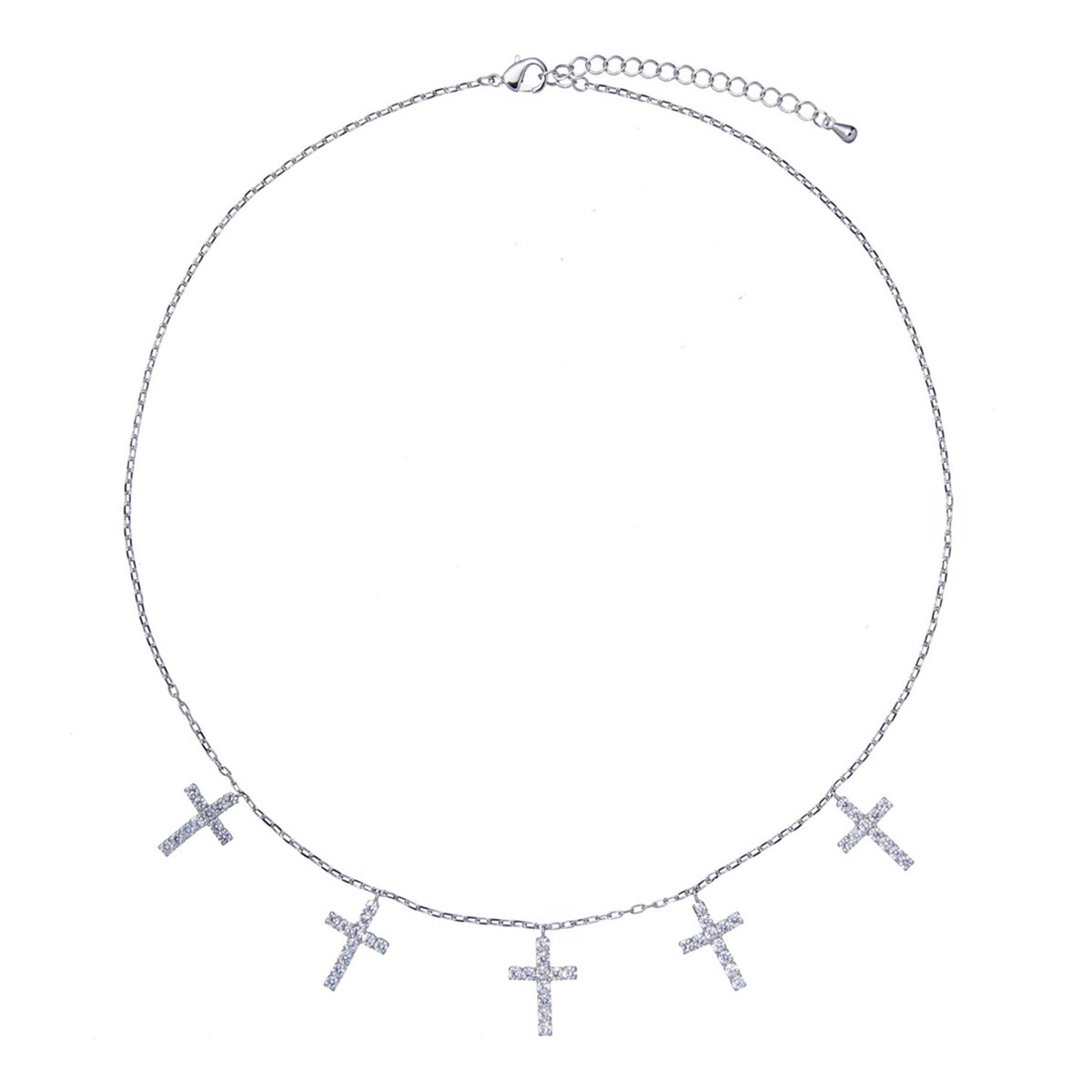 

Колье из ювелирного сплава NoBrand 54023, циркон, 54023