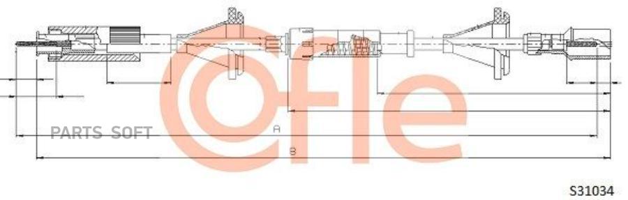 Трос спидометра COFLE VW Passat 94-