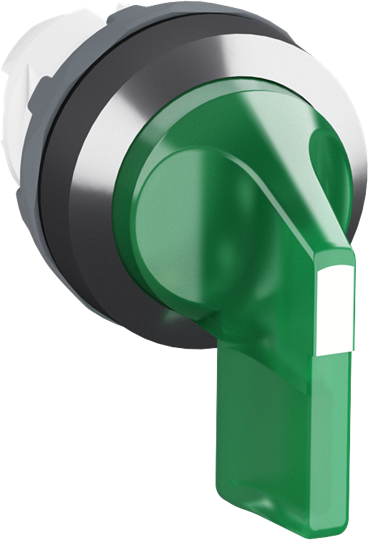 

Переключатель М3SS4-21G с фиксацией 3 позиции зеленая длинная ручка с подсветкой 1SFA61121