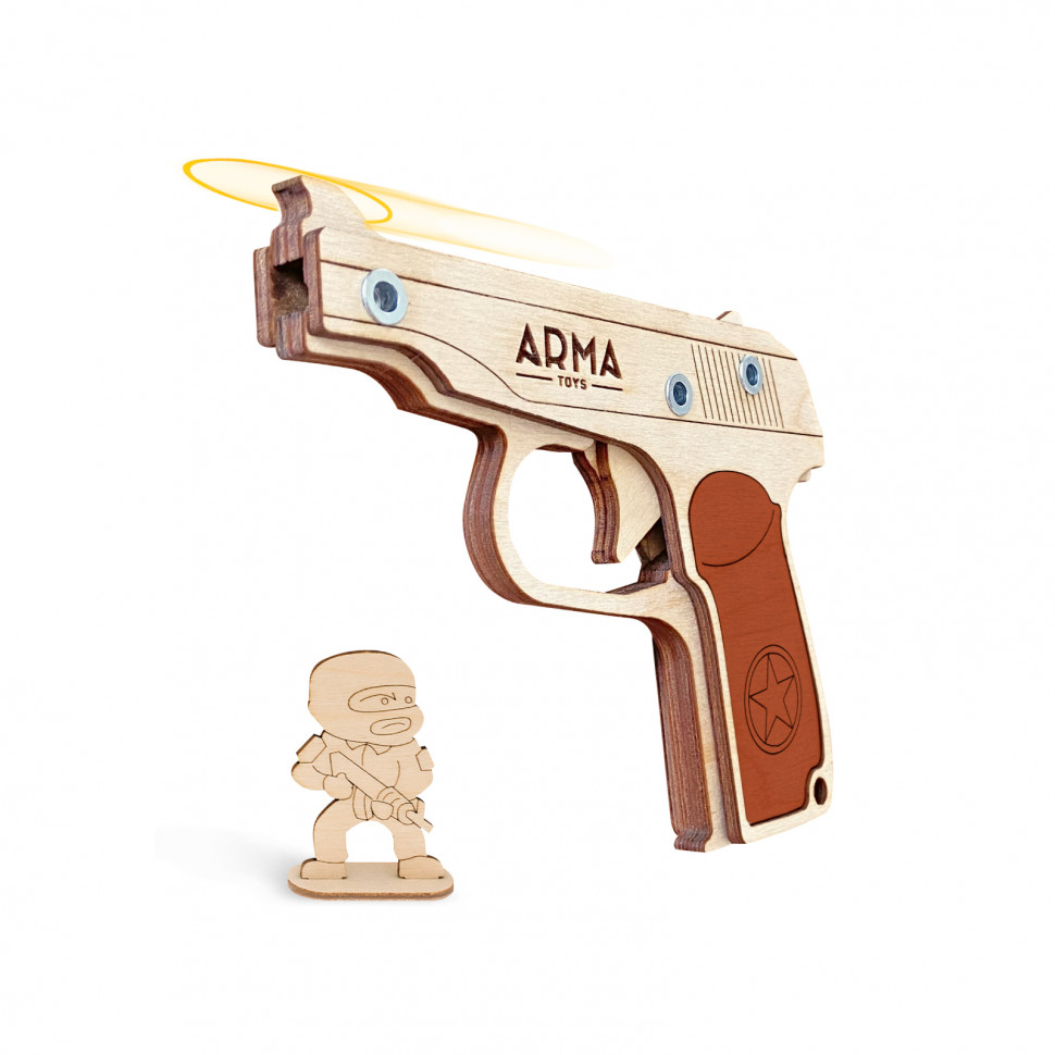 Резинкострел игрушечный Arma toys Пистолет Макарова, Серия Compact тематический плакат 9 мм пистолет макарова
