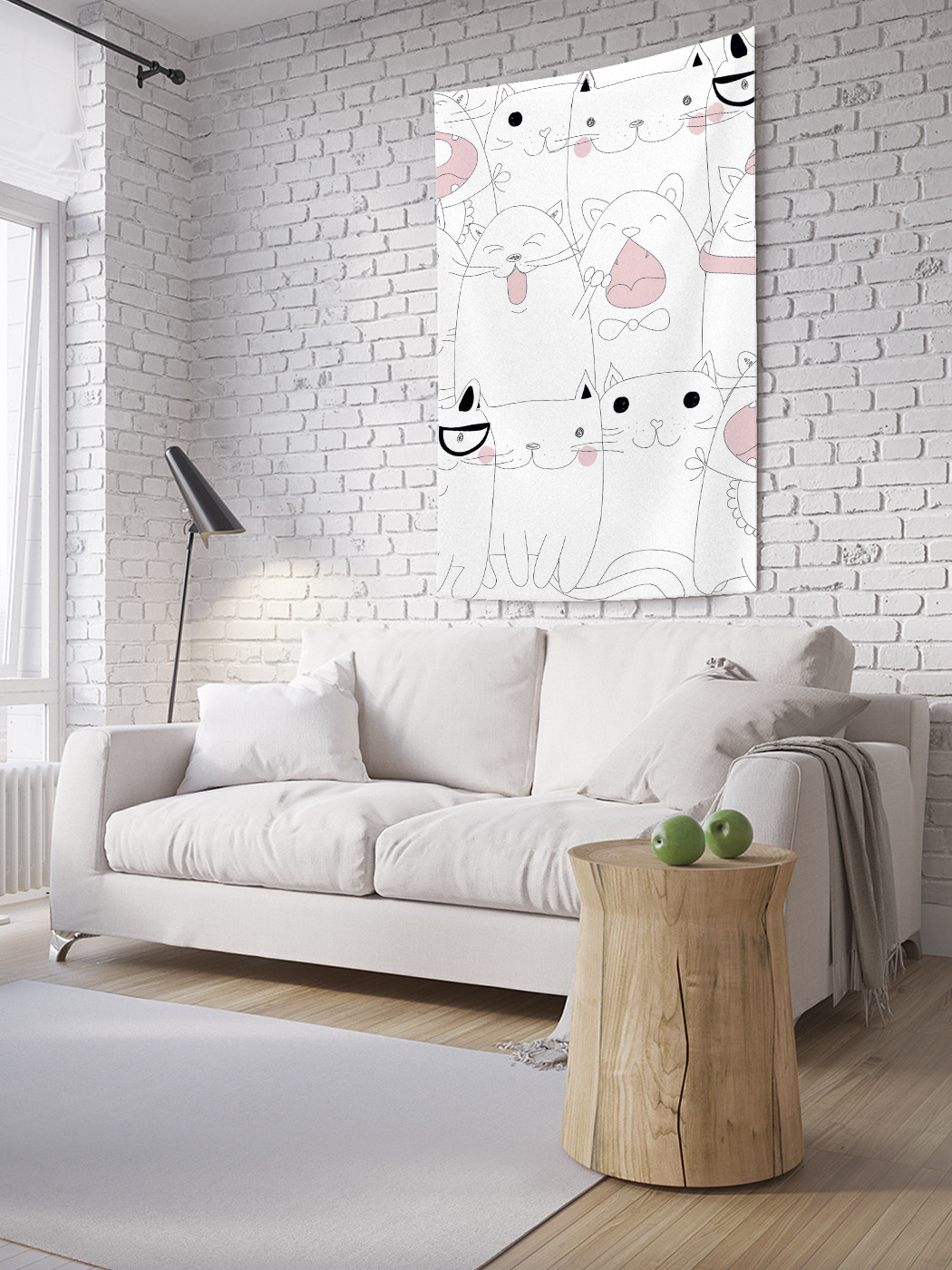 

Вертикальное фотопанно на стену JoyArty Коты наив 150x200 см, Коты наив
