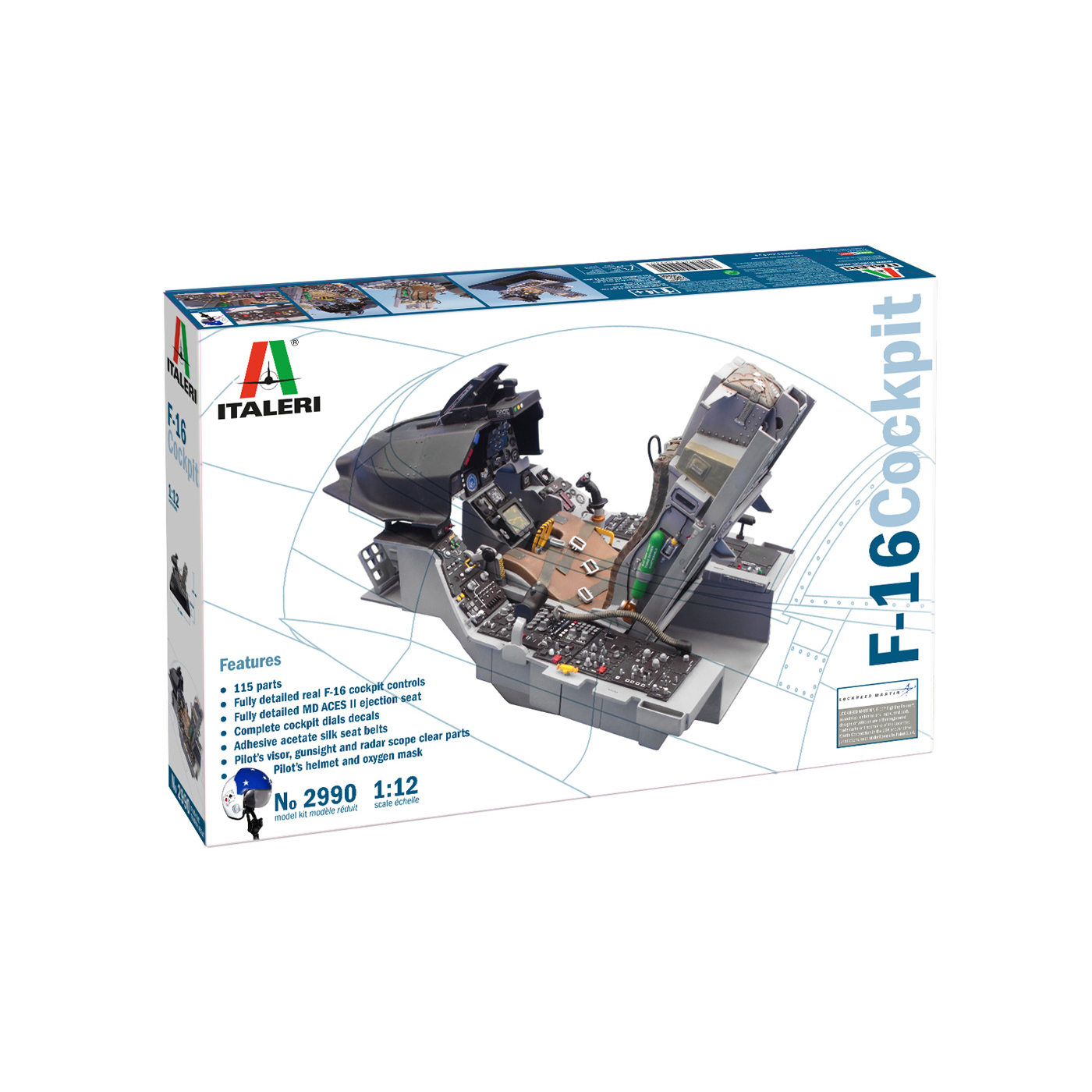 

Кабина пилота Italeri американского истребителя F-16 2990, F-16