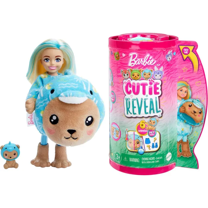 Кукла Barbie Cutie Reveal Chelsea Costume Cuties Serie Медвежонок HRK30