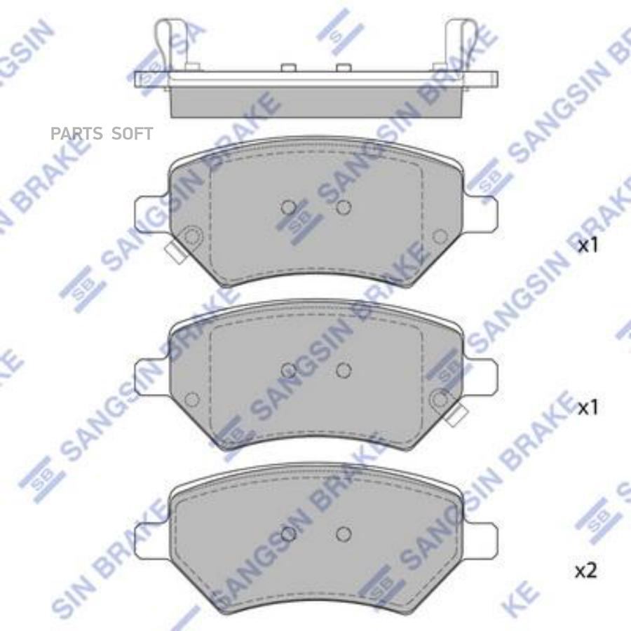 

Тормозные колодки Sangsin brake передние SP2134