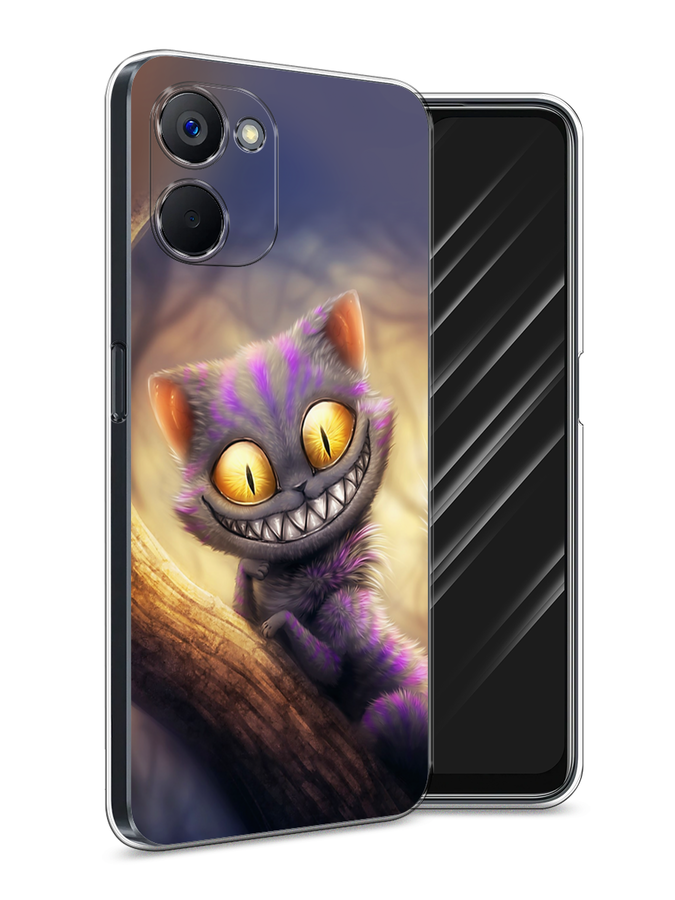

Чехол Awog на Realme V20 "Cheshire Cat", Фиолетовый;желтый, 2512950-1