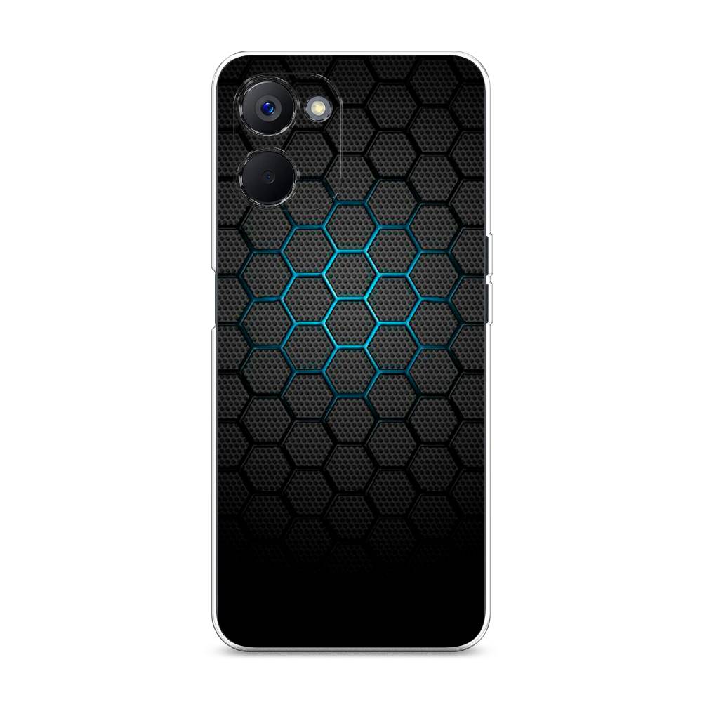 

Чехол Awog для Realme V20 "Бирюзовые соты", Голубой;синий;черный, 2512950-3