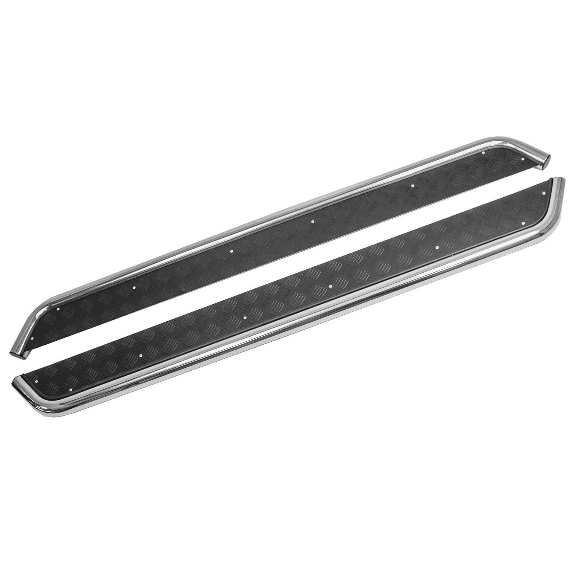 

Пороги нерж с анодированой дюралевой площадкой для Toyota Land Cruiser Prado 120 2002-2009