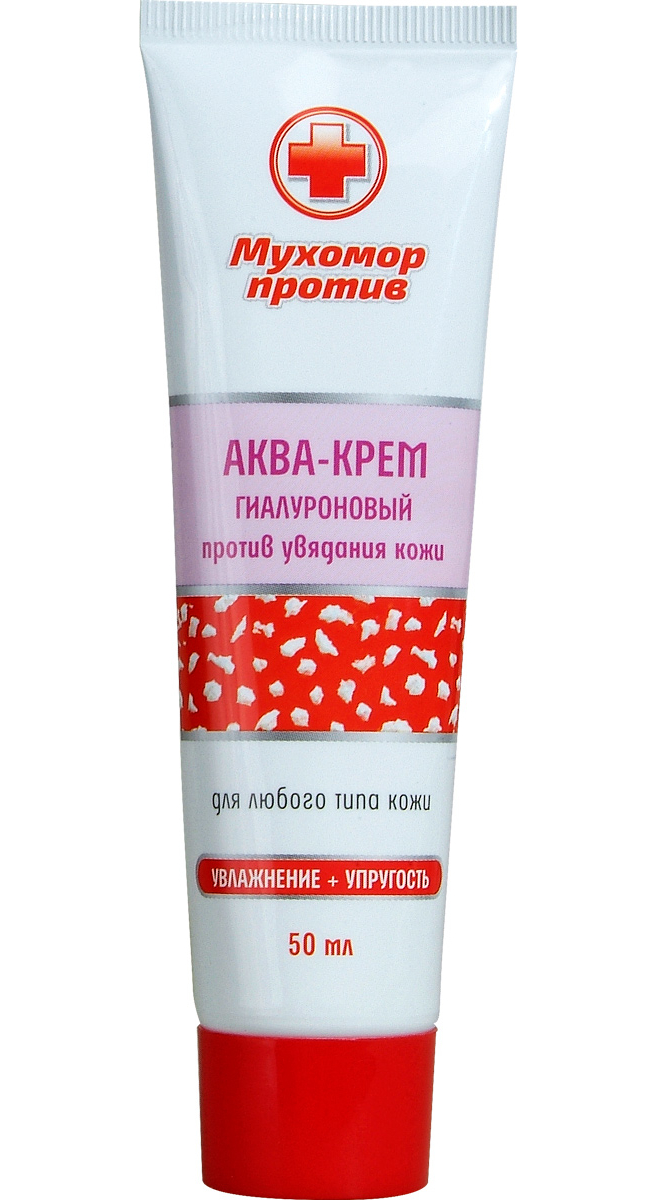 Аква-крем Венец Сибири Мухомор против увядания кожи гиалуроновый 50 мл