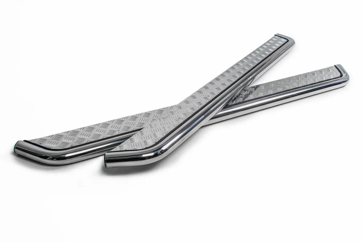 

Пороги нерж с дюралевой площадкой для Suzuki Grand Vitara (Сузуки Гранд Витара) 2005-2016