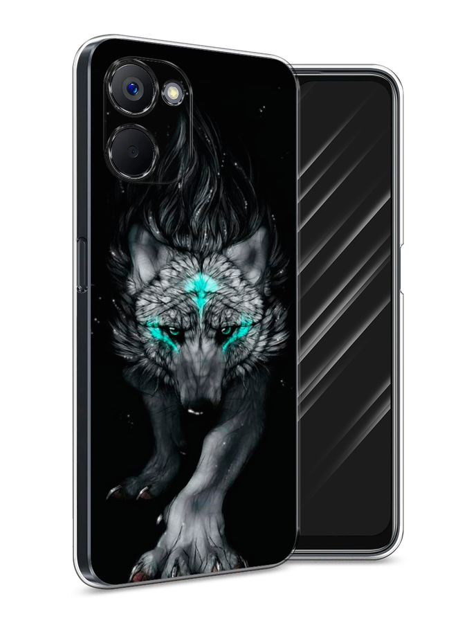 

Чехол Awog на Realme V20 "Волшебный волк", Черный;серый, 2512950-2