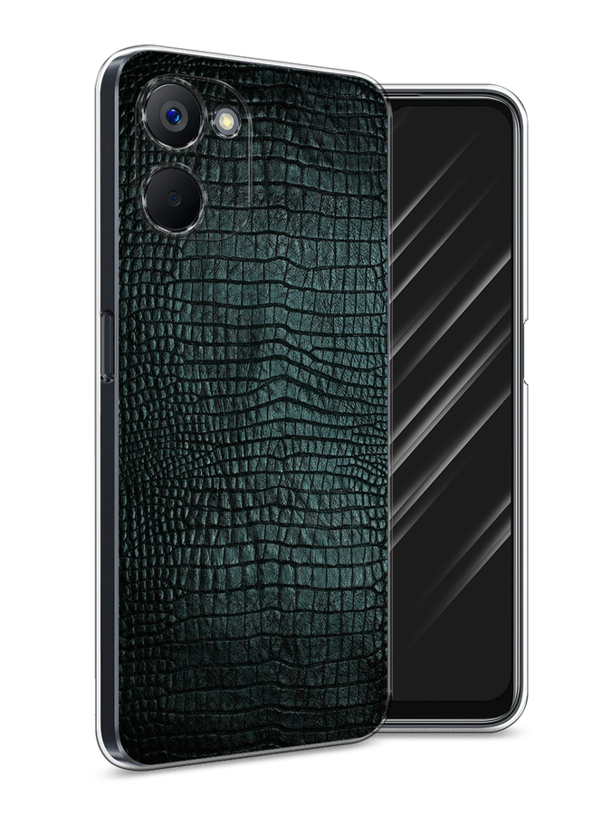 

Чехол Awog на Realme V20 "Черная змея", Черный;серый;голубой, 2512950-3