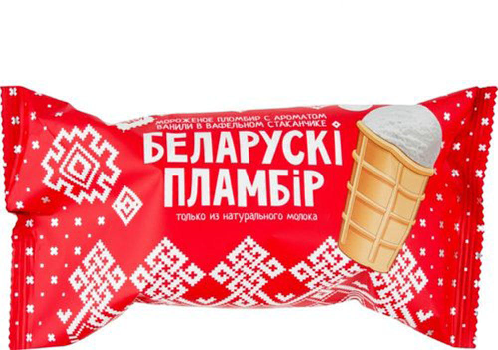 Мороженое Белорусский пломбир ванильное БЗМЖ 80 г