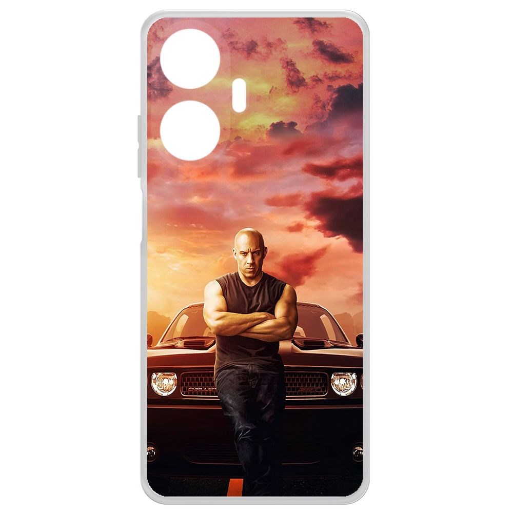 

Чехол-накладка Krutoff Clear Case Форсаж. Доминик Торетто для Realme C55, Прозрачный