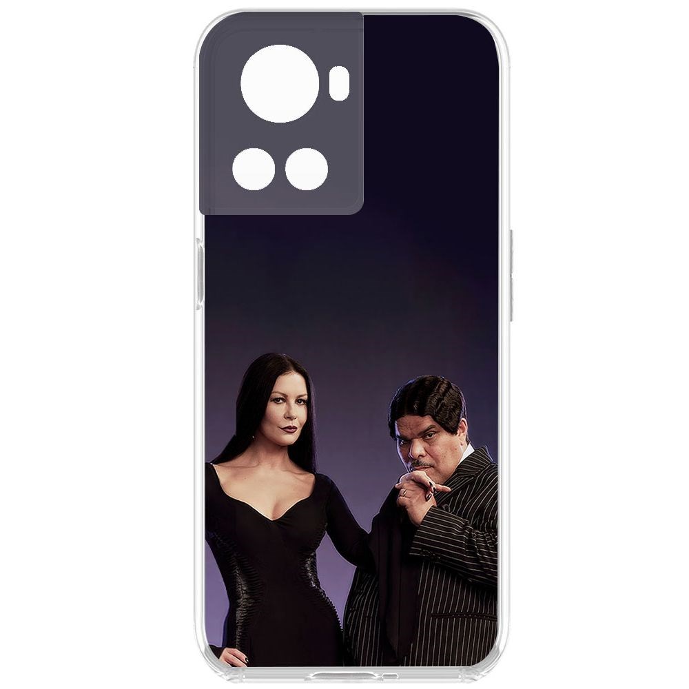 

Чехол-накладка Krutoff Clear Case Уэнсдей Аддамс - Мортиша и Гомес для OnePlus 10R, Прозрачный
