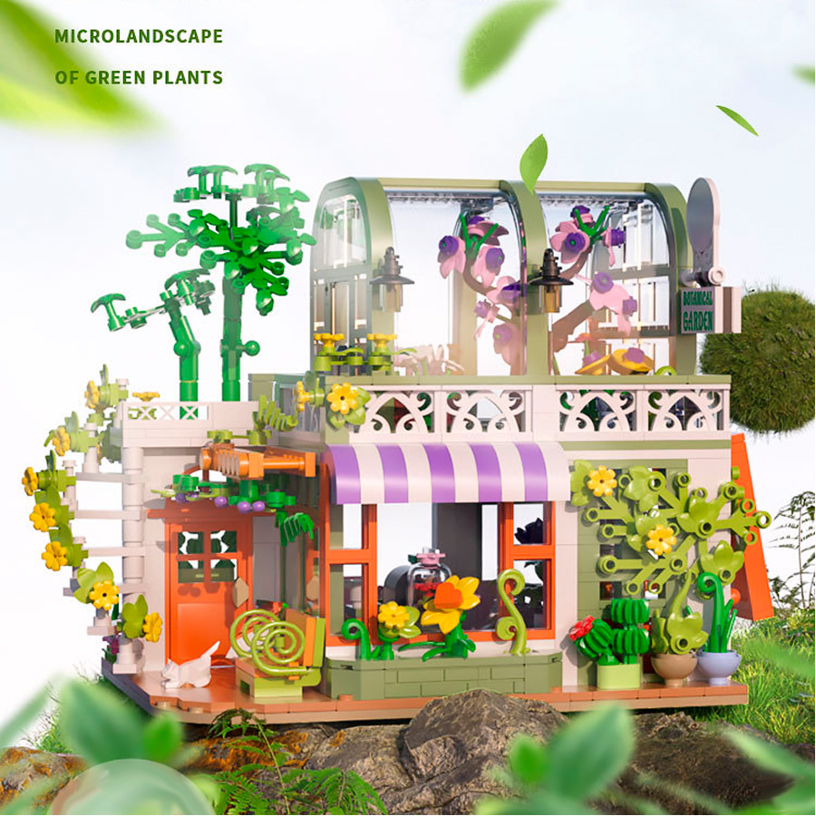 Конструктор Dumeca D2010 Дом с растениями Цветы 860 деталей окей джунгли счастливая жизнь с растениями