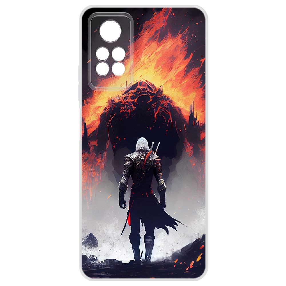 

Чехол-накладка Krutoff Clear Case Ведьмак. Геральт для Xiaomi Redmi Note 12 Pro 4G, Прозрачный